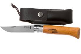 Opinel No 8 Pocket Knife with Opinel Sports Sheath Set